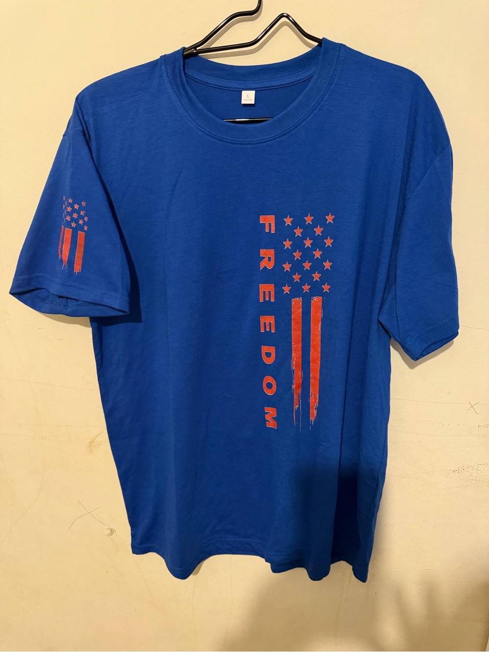 Freedom Graphic Crew Neck T-Shirt - Blue